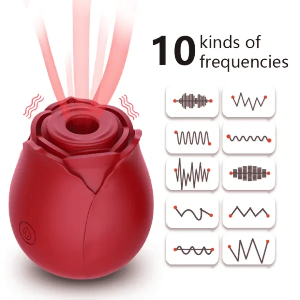 rose sex toy with 10 frequencies