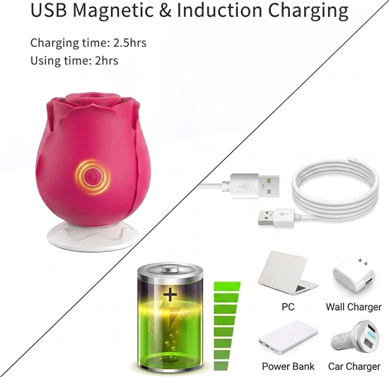 The Red Rose Toy 5 charging-system-of-rose-toy